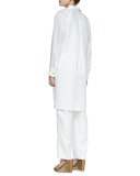 Straight-Leg Linen Pants