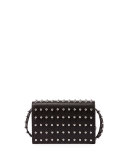Prisma Double Biker Studded Purse/Wallet, Black