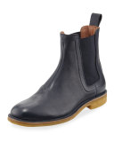 Grained Leather Chelsea Boot