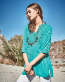 Lusana Embroidered Georgette Top
