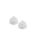 Bouquet 18k White Gold Diamond Stud Earrings