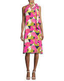 Wailua Floral Dress w/ Bow Detail, Multi