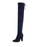 Highland Suede Over-The-Knee Boot, Nice Blue