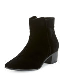 Fenella Velvet Bootie, Black