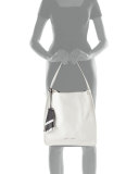 Medium Soft Leather Tote Bag, White