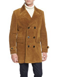 Vintage Long Suede Pea Coat