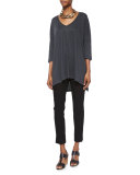 Linen V-Neck Boxy Tunic