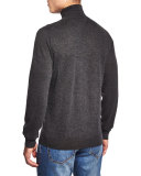 Turtleneck Long-Sleeve Sweater, Gray