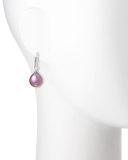 Pink Pearl & Pavé Diamond Drop Earrings