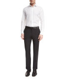 Genesis Slim-Fit Wool Trousers, Black