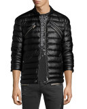 Zip-Up Puffer Jacket, Black