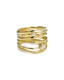 18K Gold Stardust Movie Star Six-Band Ring with Diamonds