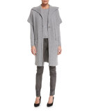 Cashmere Ribbed Gilet, Flannel
