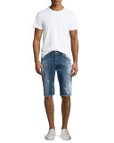 Ricky Distressed Cutoff Shorts, Indigo