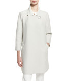 Ottoman One-Button Coat, Ivory