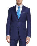 Sienna Contemporary-Fit Tonal-Stripe Two-Piece Suit, Blue