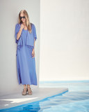 Pique Knit Long Tank Dress, Lavender