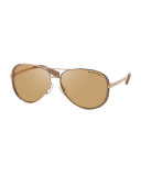 Chelsea Soft Touch Aviator Sunglasses, Taupe