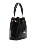 Romy Leather Bucket Bag, Black