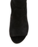 Kokomo Suede Open-Toe Bootie, Black