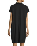 Short-Sleeve Button-Front Shirtdress, Petite 