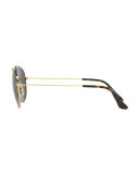 RB3540 Highstreet Aviator Sunglasses, Gold/Green