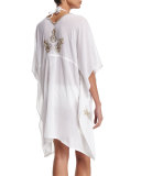 Baha Mar Embroidered Caftan Coverup, White
