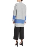 Rowe Pleated Cropped Wide-Leg Pants, Black