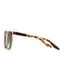 Winette Gradient Cat-Eye Sunglasses, Havana