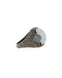 18mm Moonstone & Agate Ring