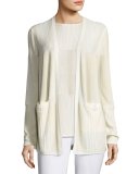 Ombre-Stitched Stretch-Cotton Cardigan, Multi