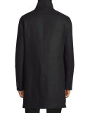 Jersey Mix-Stitch Long-Sleeve Henley T-Shirt, Heather Carbon