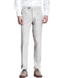 Lightweight Flat-Front Pants, Stone