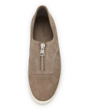 Warner Zip-Front Platform Sneaker, Limestone