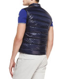 Gui Quilted Puffer Vest, Navy