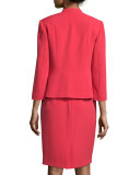 Ruffle-Front Crepe Dress Suit 