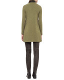 Stretch Suede Ankle Pants, Turtle
