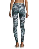 Printed Core Athletic Leggings, Marble