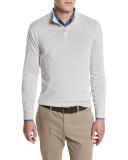 York Cashmere Pullover Sweater, Pearl/Plaster Melange