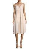 Sleeveless Laced Silk Dress, Ballet