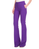 High-Waist Flare-Leg Pants, Iris