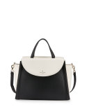 cobble hill adrien satchel bag, cement/black