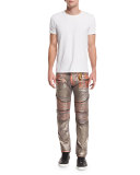 Racer Silver-Coated Jeans