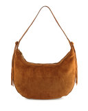 Zoe Large Leather Hobo Bag, Tobacco
