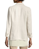 Alba Havana Herringbone Linen Blazer, Light Beige