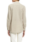 Brody Long-Sleeve Gingham Blouse