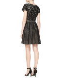 Sonny Embroidered Fit-and-Flare Dress