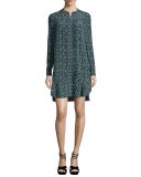 Massey Tile-Print Shirtdress, Pompidou