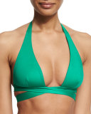 Sirena Wrap Halter Swim Top