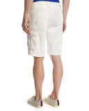 Twill Cargo Shorts, White